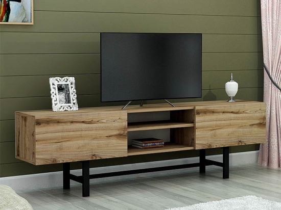 ΕΠΙΠΛΟ ΤΗΛΕΟΡΑΣΗΣ SETIA MEGAPAP ΑΠΟ ΜΕΛΑΜΙΝΗ ΧΡΩΜΑ OAK 150X30X45ΕΚ.