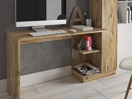 ΓΡΑΦΕΙΟ ΜΕΛΑΜΙΝΗΣ DOLCEDO MEGAPAP ΧΡΩΜΑ ATLANTIC PINE 148X45X120ΕΚ.