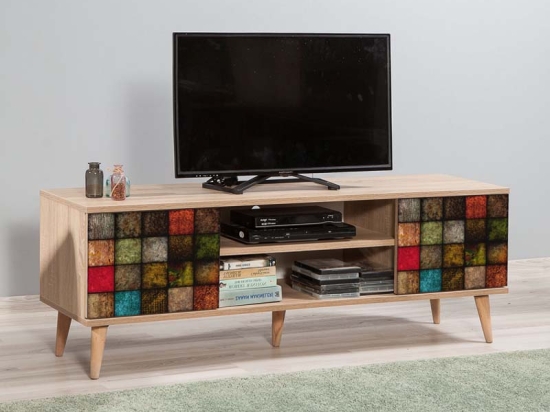 ΕΠΙΠΛΟ ΤΗΛΕΟΡΑΣΗΣ SOHO MEGAPAP ΑΠΟ ΜΕΛΑΜΙΝΗ ΧΡΩΜΑ SONOMA 140X40X50 ΕΚ.