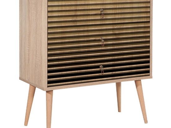 ΣΥΡΤΑΡΤΙΕΡΑ SOHO MEGAPAP ΑΠΟ ΜΕΛΑΜΙΝΗ ΧΡΩΜΑ SONOMA 80X40X90ΕΚ.