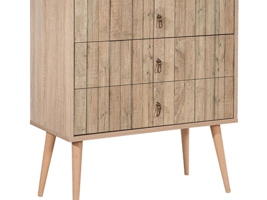 ΣΥΡΤΑΡΤΙΕΡΑ SOHO MEGAPAP ΑΠΟ ΜΕΛΑΜΙΝΗ ΧΡΩΜΑ SONOMA 80X40X90ΕΚ.