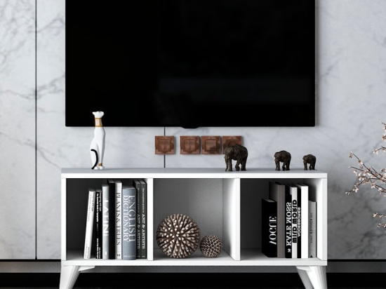 ΕΠΙΠΛΟ ΤΗΛΕΟΡΑΣΗΣ OLIVER MEGAPAP ΧΡΩΜΑ ΛΕΥΚΟ 97,2X30X48,6ΕΚ.