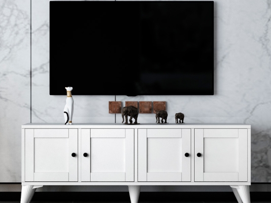 ΕΠΙΠΛΟ ΤΗΛΕΟΡΑΣΗΣ FELIX MEGAPAP ΧΡΩΜΑ ΛΕΥΚΟ 129X30X48,6ΕΚ.