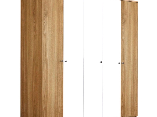 ΝΤΟΥΛΑΠΑ ΡΟΥΧΩΝ STEFAN MEGAPAP ΠΕΝΤΑΦΥΛΛΗ ΧΡΩΜΑ SAPPHIRE OAK - ΛΕΥΚΟ 175X50X182ΕΚ.