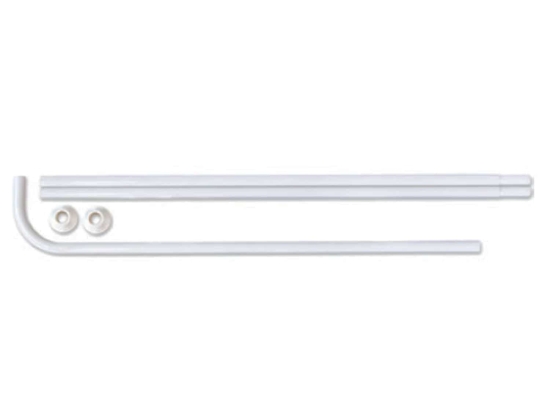 Βραχίoνας Μπάνιου Γωνιακός 03304.001 White Φ 20 mm 170Χ80 cm 80X170cm Αλουμίνιο