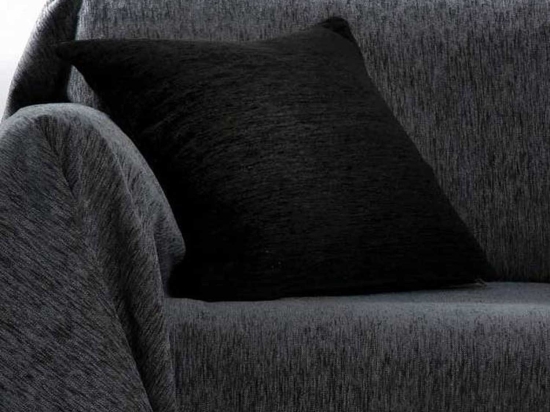 Μαξιλαροθήκη Σετ Ζακάρ Σενίλ 1300 Black Anna Riska 42X42 Chenille