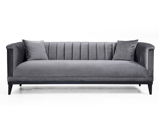ΚΑΝΑΠΕΣ 3ΘΕΣΙΟΣ PWF-0541 PAKOWORLD ΒΕΛΟΥΔΟ ΑΝΘΡΑΚΙ 255X89X79ΕΚ