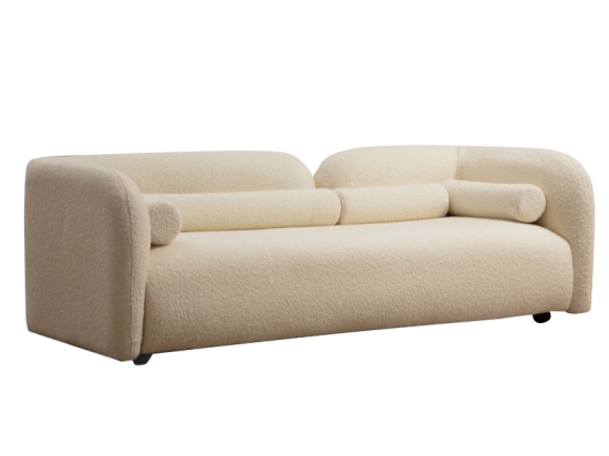 ΚΑΝΑΠΕΣ 3ΘΕΣΙΟΣ TRANQUIL PAKOWORLD ΥΦΑΣΜΑ ΜΠΟΥΚΛΕ ΚΡΕΜ 228X90X74ΕΚ