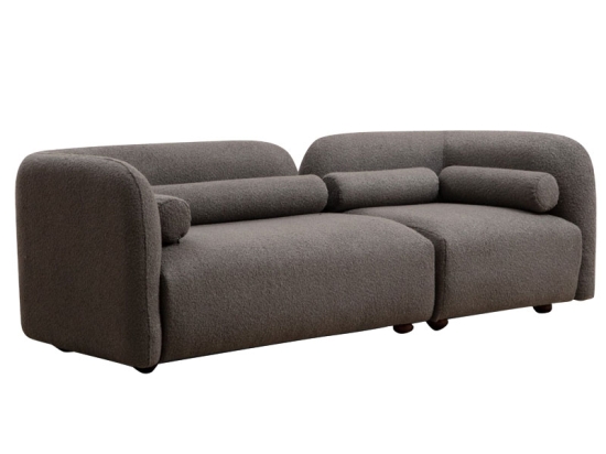 ΚΑΝΑΠΕΣ 3ΘΕΣΙΟΣ TRANQUIL PAKOWORLD ΥΦΑΣΜΑ ΜΠΟΥΚΛΕ ΓΚΡΙ 228X90X74ΕΚ