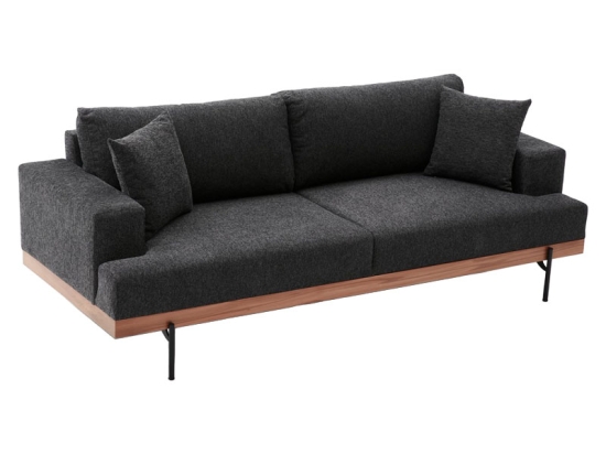 ΚΑΝΑΠΕΣ 3ΘΕΣΙΟΣ PWF-0620 ΥΦΑΣΜΑ ΑΝΘΡΑΚΙ 227X94X76ΕΚ