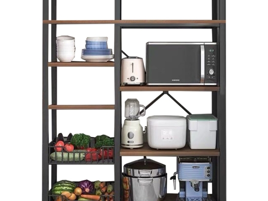 ΡΑΦΙΕΡΑ ΕΠΙΔΑΠΕΔΙΑ LEENA PAKOWORLD ΜΕΤΑΛΛΟ DARK OAK-ΜΑΥΡΟ 80X30X142ΕΚ