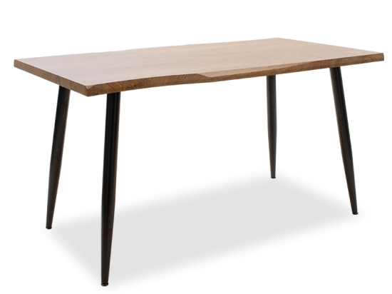 ΤΡΑΠΕΖΙ NEVE PAKOWORLD MDF ΚΑΡΥΔΙ-ΠΟΔΙ ΜΕΤΑΛΛΙΚΟ ΜΑΥΡΟ 140X80X75ΕΚ