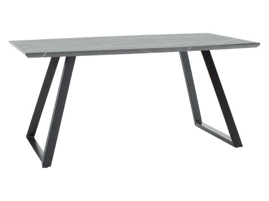 ΤΡΑΠΕΖΙ ROUSE PAKOWORLD MDF ΜΑΥΡΟ ΜΑΡΜΑΡΟΥ-ΜΑΥΡΟ 160X90X75ΕΚ