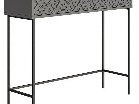 ΚΟΝΣΟΛΑ ELETTRA PAKOWORLD ΑΝΘΡΑΚΙ-ΜΑΥΡΟ 110X35.5X90ΕΚ