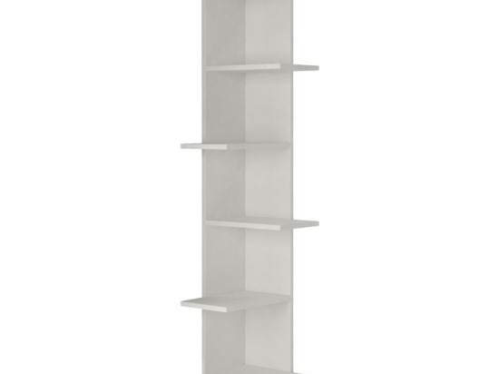 ΒΙΒΛΙOΘΗΚΗ ΓΩΝΙΑΚΗ SASO PAKOWORLD ΜΕΛΑΜΙΝΗΣ ΛΕΥΚΟ 37X37X141ΕΚ
