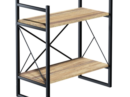 ΧΑΜΗΛΗ ΒΙΒΛΙΟΘΗΚΗ BAKER PAKOWORLD ΚΑΡΥΔΙ-ΜΑΥΡΟ 66X34X75ΕΚ