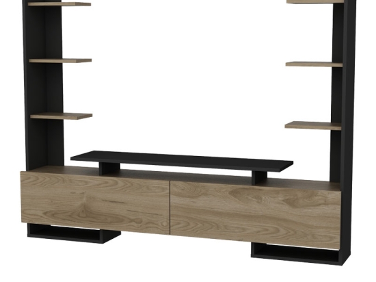 ΣΥΝΘΕΤΟ ΣΑΛΟΝΙΟΥ CLARRY PAKOWORLD ΚΑΡΥΔΙ-ΜΑΥΡΟ 183.6X31.5X140ΕΚ