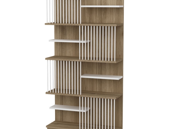 ΒΙΒΛΙΟΘΗΚΗ GASSIM PAKOWORLD SONOMA-ΛΕΥΚΟ 80X26.4X160ΕΚ