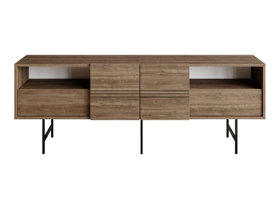ΕΠΙΠΛΟ ΤΗΛΕΟΡΑΣΗΣ KEVAN PAKOWORLD ΚΑΡΥΔΙ-ΜΑΥΡΟ ΠΟΔΙ 180X35X65ΕΚ