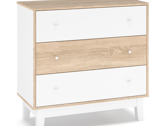 ΣΥΡΤΑΡΙΕΡΑ AWELL PAKOWORLD 3ΩΝ ΣΥΡΤΑΡΙΩΝ SONOMA-ΛΕΥΚΟ 90X44X88,5ΕΚ
