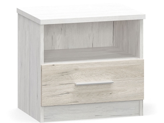 ΚΟΜΟΔΙΝΟ NERUDA PAKOWORLD ΛΕΥΚΟ ANTIQUE-OAK 51X37X47ΕΚ