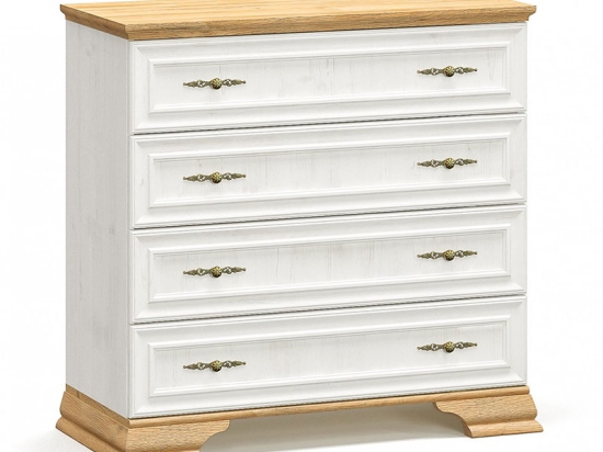 ΣΥΡΤΑΡΙΕΡΑ JADEN PAKOWORLD 4ΩΝ ΣΥΡΤΑΡΙΩΝ GOLDEN OAK-ΛΕΥΚΟ ANTIQUE 93,5X39X88,5ΕΚ