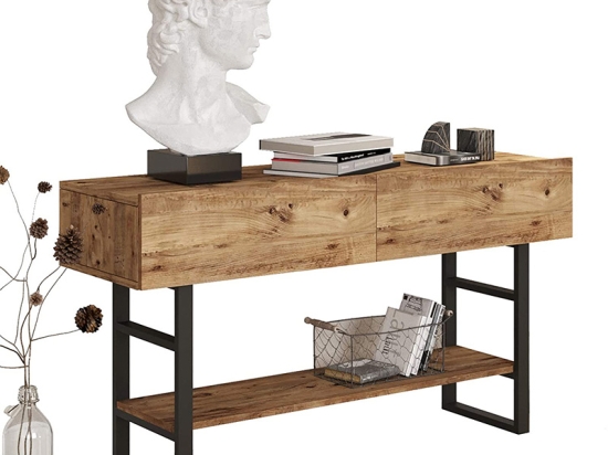 ΚΟΝΣΟΛΑ VIEN PAKOWORLD OAK-ΜΑΥΡΟ 139X43X75,5ΕΚ