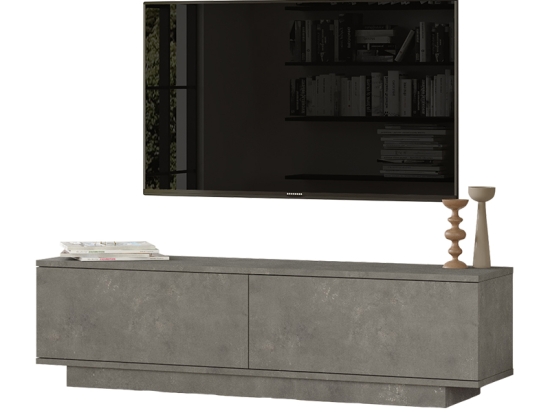 ΕΠΙΠΛΟ ΤΗΛΕΟΡΑΣΗΣ ZOEVA PAKOWORLD ΓΚΡΙ CEMENTO 140X35,5X38ΕΚ
