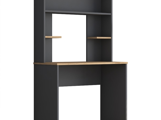 ΓΡΑΦΕΙΟ ΜΕ ΡΑΦΙΕΡΑ GOLDIE PAKOWORLD ΑΝΘΡΑΚΙ-ΦΥΣΙΚΟ 90X45X155.60ΕΚ