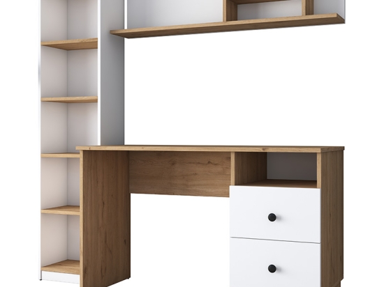 ΓΡΑΦΕΙΟ ΜΕ ΒΙΒΛΙΟΘΗΚΗ GOLDIE PAKOWORLD ΛΕΥΚΟ-ΦΥΣΙΚΟ 160X50X161.8ΕΚ