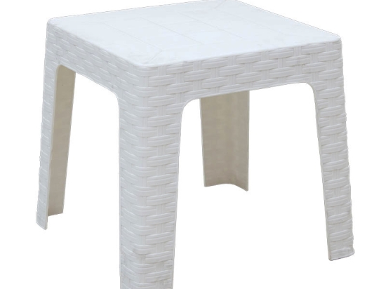 ΤΡΑΠΕΖΙ MONACO PAKOWORLD PP RATTAN ΛΕΥΚΟ 42X42X42ΕΚ
