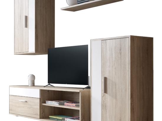 ΣΥΝΘΕΤΟ ΣΑΛΟΝΙΟΥ ZAFIRA PAKOWORLD SONOMA-ΛΕΥΚΟ 190X35X190ΕΚ
