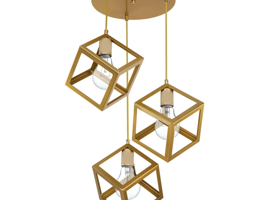 ΦΩΤΙΣΤΙΚΟ ΟΡΟΦΗΣ ΤΡΙΦΩΤΟ DEEPORA PAKOWORLD Ε27 ΧΡΥΣΟ 30X80X80ΕΚ