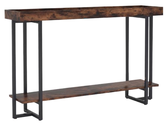 ΚΟΝΣΟΛΑ NOLAN PAKOWORLD ΚΑΡΥΔΙ-ΜΑΥΡΟ 140X30X85ΕΚ