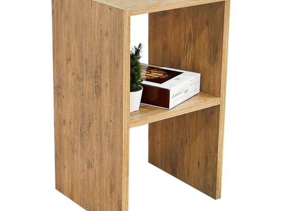 ΒΟΗΘΗΤΙΚΟ ΤΡΑΠΕΖΙ LEOFRIC PAKOWORLD ΜΕΛΑΜΙΝΗΣ OAK 30X30X60ΕΚ