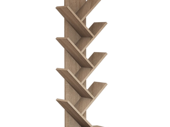 ΒΙΒΛΙΟΘΗΚΗ LUPTUS PAKOWORLD ΜΕΛΑΜΙΝΗΣ OAK 46X22X128.5ΕΚ