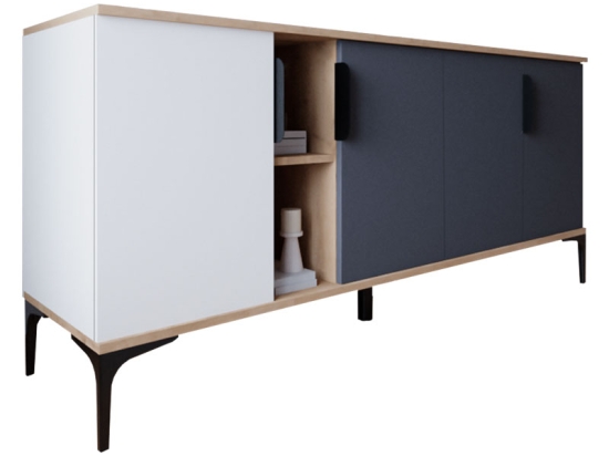 ΜΠΟΥΦΕΣ TAJESY PAKOWORLD ΜΕΛΑΜΙΝΗΣ ΛΕΥΚΟ-ΑΝΘΡΑΚΙ 180X40X78ΕΚ