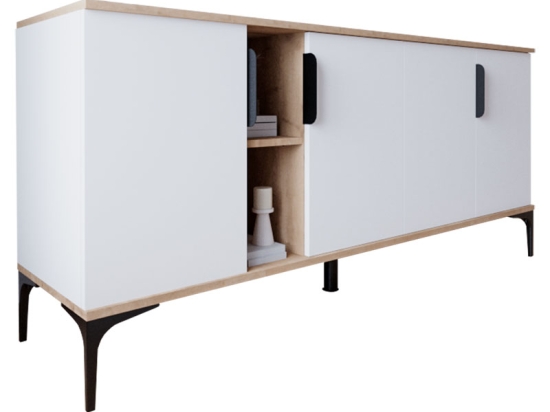 ΜΠΟΥΦΕΣ TAJESY PAKOWORLD ΜΕΛΑΜΙΝΗΣ ΛΕΥΚΟ 180X40X78ΕΚ