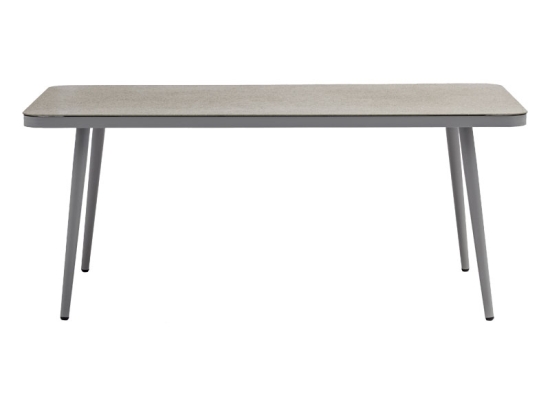 ΤΡΑΠΕΖΙ ECCO PAKOWORLD ΑΛΟΥΜΙΝΙΟ ΓΚΡΙ-ΓΥΑΛΙ ΜΠΕΖ 160X90X75ΕΚ