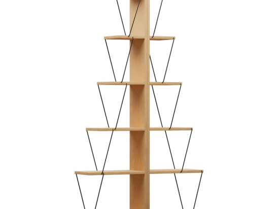 ΒΙΒΛΙΟΘΗΚΗ MINI TARS PAKOWORLD SONOMA-ΜΑΥΡΟ 130X22X146ΕΚ