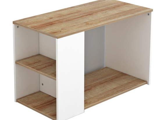 ΤΡΑΠΕΖΙ ΣΑΛΟΝΙΟΥ HATTIE PAKOWORLD ΦΥΣΙΚΟ-ΛΕΥΚΟ 80X40X50ΕΚ
