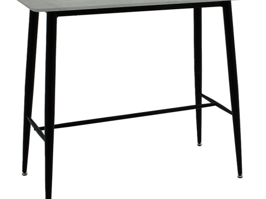 TΡΑΠΕΖΙ ΜΠΑΡ HARRIET PAKOWORLD MDF CEMENT-ΜΑΥΡΟ 120X60X105ΕΚ