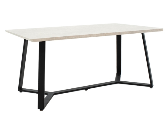 TΡΑΠΕΖΙ GEMMA PAKOWORLD ΓΚΡΙ ΜΑΡΜΑΡΟΥ-ΜΑΥΡΟ 160X90X75ΕΚ