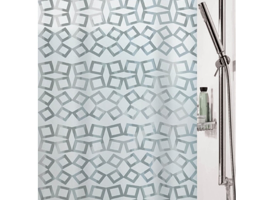 Κουρτίνα Μπάνιου Grid  00850.001 Grey 180X200 cm 180Πx200Υ 180x200cm PEVA