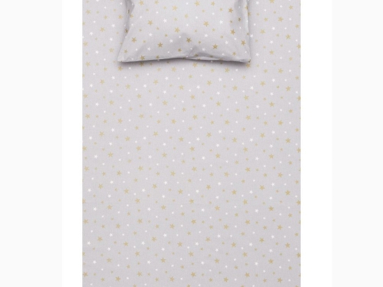 Borea Σεντόνι Σετ 2ΤΜΧ Stardust Γκρι Μονό 160 x 240 cm + 50 x 70 cm Γκρι