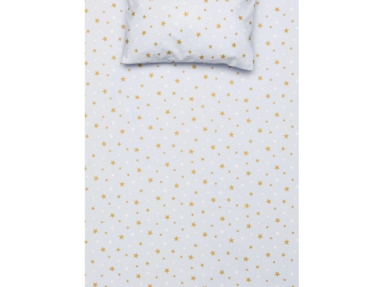 Borea Σεντόνι Σετ 2ΤΜΧ Stardust Σιέλ Μονό 160 x 240 cm + 50 x 70 cm Σιέλ