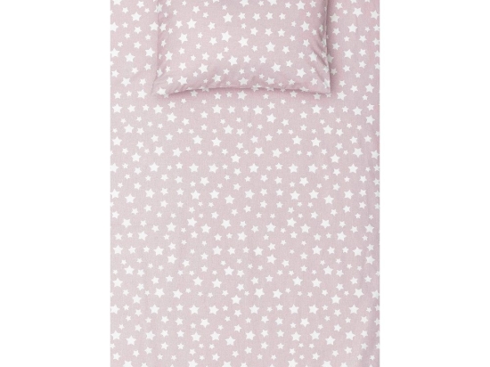 Borea Σεντόνι Σετ 2ΤΜΧ Stars Μονό Λιλά 160 x 240 cm + 50 x 70 cm Λιλά