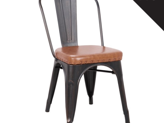 RELIX ΚΑΡΕΚΛΑ-PRO, ΜΕΤΑΛΛΟ ΒΑΦΗ ANTIQUE BLACK, PU CAMEL