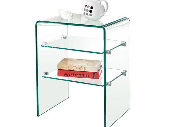 GLASSER ΚΟΜΟΔΙΝΟ CLEAR  2 ΡΑΦΙΑ - ΓΥΑΛΙ 10MM / 6MM
