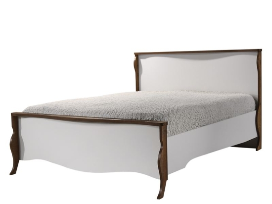 SCARLET ΚΡΕΒΑΤΙ ΔΙΠΛΟ, ΓΙΑ ΣΤΡΩΜΑ 160X200CM, ΑΠΟΧΡΩΣΗ ANTIQUE OAK - ΑΣΠΡΟ